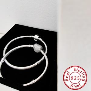 Bracelet à breloques DIY en argent sterling 925, design original HaYa, chaîne serpent tendance, cadeau unisexe - Product Image 4