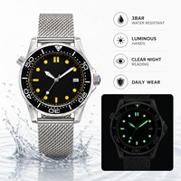 Montres mécaniques pour hommes de 42 mm, luxe et mode, fond transparent, acier inoxydable, ronde, étanche 3 bars, verre saphir, aiguilles