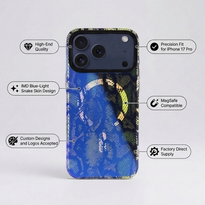 Étui de téléphone magnétique IMD personnalisé bleu éclatant avec revêtement anti-rayures, coque mobile avec logo OEM pour iPhone 17 16 et <span class=keywords><strong>Samsung</strong></span> - Product Image 1