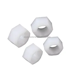 #2-56 #8-32 #4-40 #1/4-20 M2 M2.5 M3 M4 M5 M6 Wholesale Plastic White Black Hex Nut Hexagonal Nuts DIN934 Nylon Hex Nuts
