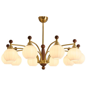 Lámpara de araña de estilo vintage con múltiples cabezales redondos E27, luz LED para sala de estar, dormitorio, pasillo, decoración del hogar - Product Image 2
