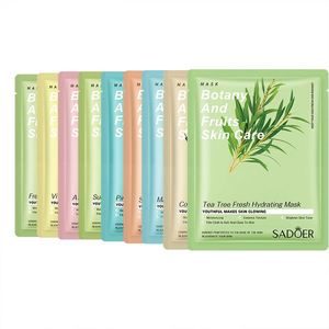 Masque facial en feuille SADOER hydratant, lissant, doux, fraîcheur naturelle, botanique et fruits, vente en gros - Product Image 1
