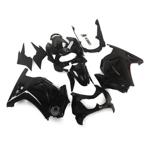2008-2012 <span class=keywords><strong>Kawasaki</strong></span> <span class=keywords><strong>Ninja</strong></span> <span class=keywords><strong>250R</strong></span> EX250R Carenados negros brillantes Kit de carrocería de inyección - Product Image 3