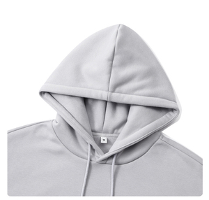 เสื้อฮู้ดสำหรับผู้ชายทรงหลวมโอเวอร์ไซส์ผ้าคอตตอน100% มีดีไซน์พิมพ์ลายโลโก้ออกแบบได้ตามต้องการ - Product Image 5