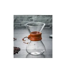 Wholesale High Borosilicate Glass Coffee Maker 200ml 400ml Coffee Pot Custom Espresso Coffee Sharing Pot