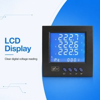 Medidor de Energía Multifunción Trifásico con Pantalla LCD RS485 Modbus-RTU, Monitor de Energía Digital Inteligente Industrial de 5A