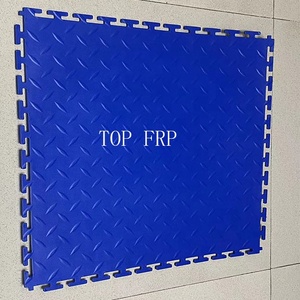 Anti-Slip PVC Interlocking Garage Floor Tiles Removable Vinyl Flooring <b>Mats</b> for Warehouses Garages with Graphic Design Solution - Product Image 5
