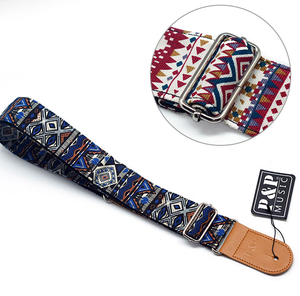 Gran oferta, correas de guitarra eléctrica con estampado de algodón, correa de guitarra popular, cinturones ajustables para bajo a la venta - Product Image 3