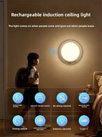 Lampe LED rechargeable à détecteur de mouvement, sûre et pratique, à intensité variable, 3 températures de couleur, télécommande, minuterie, arrêt programmé, fixation magnétique