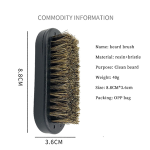 Cepillo de limpieza de barba profesional para hombres, herramienta de cuidado de la barba ecológica con cerdas de jabalí natural, venta al por mayor - Product Image 2