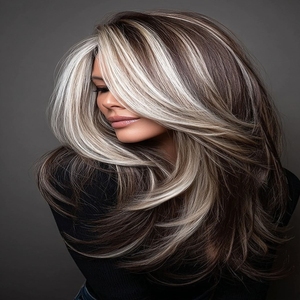 Nuovo Design Parrucca Ebraica con Pizzo Superiore in Capelli Europei Vergini con Riflessi Castani per Perdita di Capelli - Product Image 5