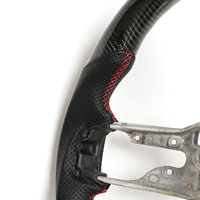 Encuentra un Volante de Fibra de Carbono con Rayas Azules Personalizadas Similares al Original para Ford Mustang GT 2015-2025, Volante para el Interior del Automóvil