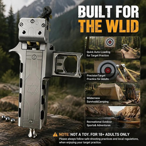 Slingshot semi-automatique haute précision avec double chargeur, cadre en alliage d'aluminium CNC pour la pratique de tir sur cible en extérieur GS272 V5 - Product Image 2
