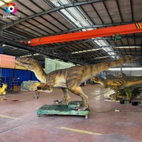 Dinosaure mécanique réaliste Velociraptor, modèle robotique articulé avec servomoteur pour parcs, musées, expositions et divertissement pour enfants