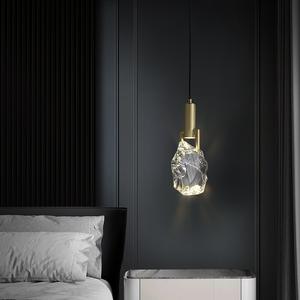 Luz colgante de cobre de una sola cabeza moderna, línea de <span class=keywords><strong>pesca</strong></span> de moda para cabecera, estudio, <span class=keywords><strong>fondo</strong></span> Simple, dormitorio, atmósfera, línea larga, vida - Product Image 4