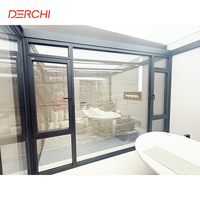 Ventanas de Piso a Techo con Marco Delgado DERCHI, Aluminio Ultra Delgado, Maximiza la Vista, Diseños de Ventanas Modernos para Casas