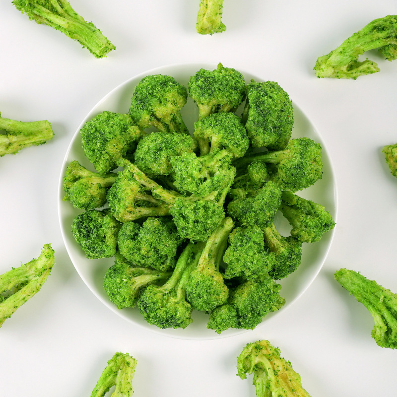 Low Temperature Vacuum Fried Broccoli Snack Fresh and Healthy Fruit & Vegetable Treat
