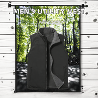 Gilets Softshell Personnalisés pour Hommes, Veste Tactique Utilitaire, Travail, Sports, Golf, Construction, Photographe, Vêtement Casual Extérieur