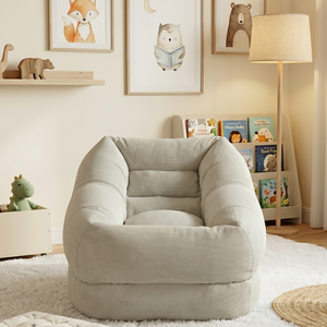 Fauteuil pouf moderne en mousse déchiquetée pour enfants, canapé pliable écologique pour salon, chambre et école, utilisation à partir de 2 ans - Product Image 3