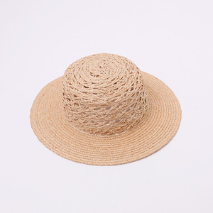 <span class=keywords><strong>Sombrero</strong></span> de Sol de Rafia Calado Estilo Vintage Francés para Mujer, Ala Ancha, Tejido, Estilo Panamá, para Verano y Vacaciones en la Playa - Product Image 3