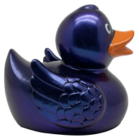Mini canard en PVC/plastique écologique de 3 pouces, personnalisable, pour la salle de bain, qui couine et émet des sons pour bébés