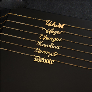 <span class=keywords><strong>Collier</strong></span> <span class=keywords><strong>Pendentif</strong></span> <span class=keywords><strong>Femme</strong></span> en Acier Inoxydable, <span class=keywords><strong>Personnalisé</strong></span>, Lettre ou Nom sur Mesure, Fabrication Usine - Product Image 5