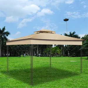 Tampa de substituição para gazebo, exterior 10x10 pátio, cobertura de dossel macia para jardim top gazebo