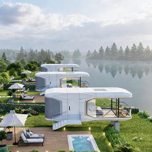 Cabines de glamping préfabriquées modulaires en conteneurs, mini-maisons capsules spatiales - Product Image 6