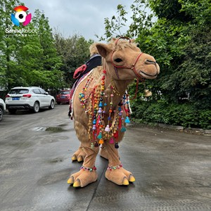 Costume de mascotte de <span class=keywords><strong>chameau</strong></span> réaliste pour 2 personnes, tenue d'animal mécanique du désert pour location de divertissement en parc d'attractions - Product Image 6