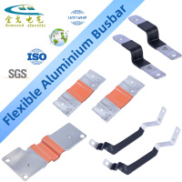 Correa Conectora Flexible Plana de Aleación de Aluminio Trenzada, Antivibración y Conductora para Equipos de Corriente de Gabinetes de Potencia Industriales