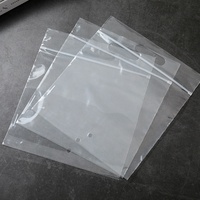 Sacs en PE transparents refermables, scellés à la main, emballage souple en plastique pour le rangement des vêtements et des foulards, en stock
