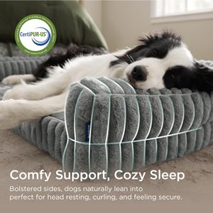 Lit orthopédique pour petits chiens, canapé-lit pour chien moyen en mousse à mémoire de forme avec housse lavable - Product Image 3