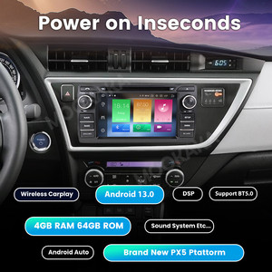 Mookaka Écran 7 pouces Style OEM pour <span class=keywords><strong>Toyota</strong></span> <span class=keywords><strong>Auris</strong></span> 2013-<span class=keywords><strong>2015</strong></span> Voiture Multimédia Stéréo GPS CarPlay Player écran radio <span class=keywords><strong>android</strong></span> - Product Image 4