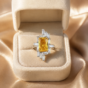 Anello con Design Geometrico a Forma di T Irregolare, Anello Classico da Dito per Donne - Product Image 6