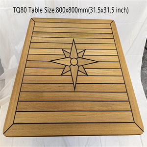 ท็อปโต๊ะไม้สักทรงสี่เหลี่ยม ลายดาว มุมโค้งมน ขนาด 650*650/800*800 มม. อุปกรณ์เสริมที่จำเป็นสำหรับเรือยอชท์และรถบ้าน - Product Image 2