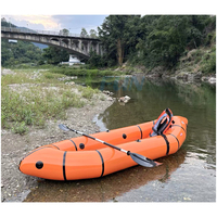 Packraft portable en TPU pour une personne, canoë gonflable léger et pliable pour la pêche en rivière, la randonnée et le camping