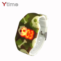 Reloj digital de silicona para niños, pulsera de hora con diseño de gelatina, diseño barato