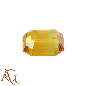 Zafiro amarillo natural, corte octogonal, esmeralda, rectangular, facetado, piedra preciosa suelta para joyería, certificado. - Product Image 3