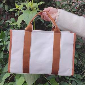 Sac fourre-tout en toile imprimé personnalisé, écologique, pas cher, réutilisable, avec poignée en coton, pour cadeaux, logo personnalisé - Product Image 6