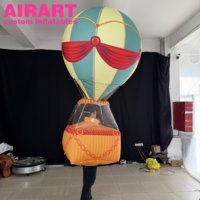Costume gonflable portable en forme de montgolfière, imprimé sur mesure, pour défilés de carnaval et activités commerciales