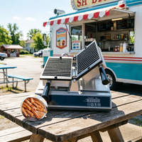 Gaufrier commercial à 13 grilles pour gaufres longues en treillis, idéal pour les restaurants de restauration rapide et les chariots mobiles de snacks