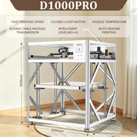 Impresora 3D Grande D1000pro, Impresora Industrial de Alta Velocidad y Precisión de 500 mm/s para Impresión de PLA y ABS, Venta Directa de Fábrica
