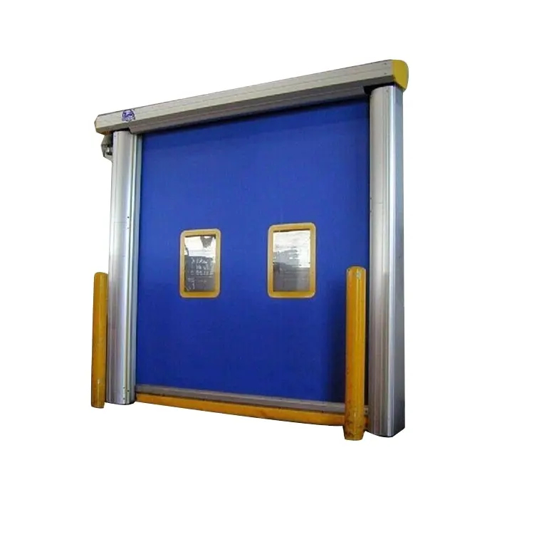 Zipper Type Door Custom Size High Speed Rolling Cold Storage Room Freezer Front Insulated PVC Rolling Door