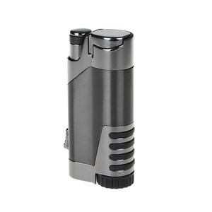 Encendedor electrónico recargable de Metal a prueba de viento, encendedor de cigarros de Gas butano con cortador de cigarros, logotipo personalizado - Product Image 3