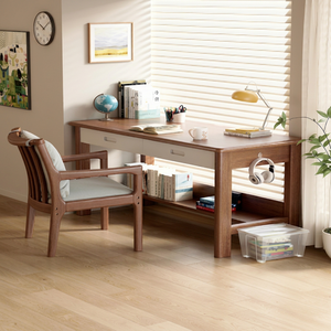 Wood <b>Study</b> <b>Desk</b> with Bookshelf Storage for Kids Bedroom Home Office Furniture Set - Product Image 1