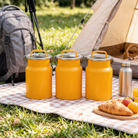 Boîte de rangement circulaire en acier inoxydable coloré, étanche à l'humidité, avec poignée, design moderne et minimaliste, multi-capacités, pour la maison