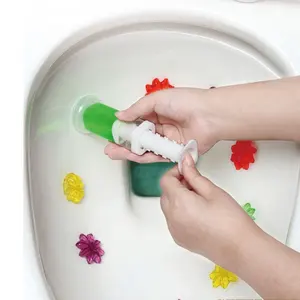 Anti-Odor Flower Gel Detergent Toilet Cleaner Gel Deodorizer Toilet Bowl Cleaner Syringes Toilet Cleaner