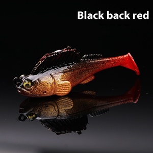 Tatlısu ve deniz balıkçılık Lures atlama balık sarılmış kurşun anti-asılı alt siyah balık yemi alt-levrek yayın balığı için sahte - Product Image 6