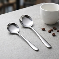 Cuillère à café en acier inoxydable 316 à manche lisse et solide, poli miroir, pour café, bar, maison, usage quotidien, vaisselle de table
