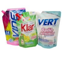 Sachets de détergent liquide en plastique Doypack à bec verseur, pour cosmétiques, gel douche, savon, gommage, emballage de lessive